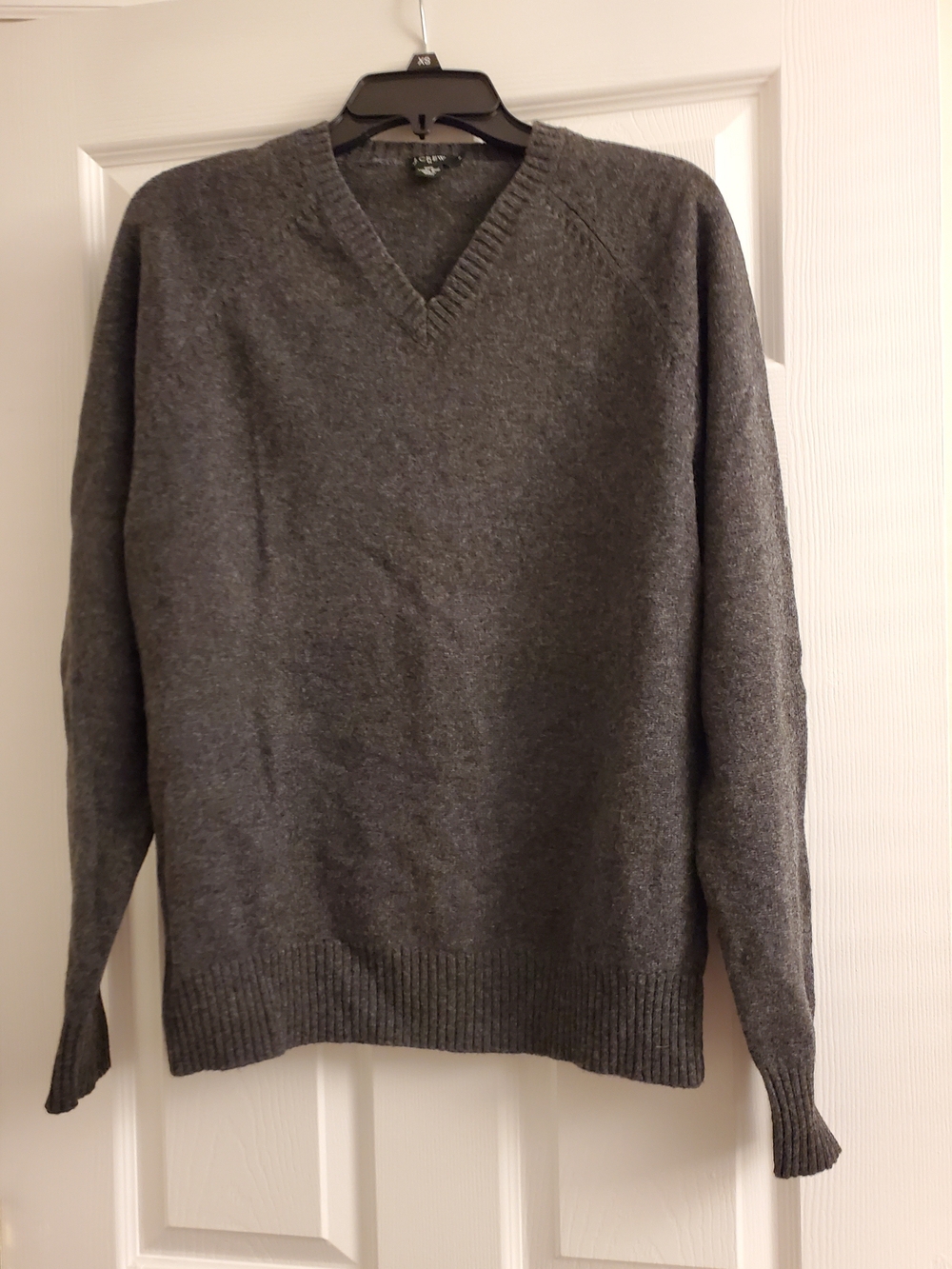 J. Crew Men's Charcoal V-Neck Sweater M